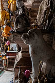 Luang Prabang, Laos - The Pak Ou Caves, the lower cave called Tham Ting. The caves, a Buddhist pilgrimage site, are a repository of old Buddha statues. 